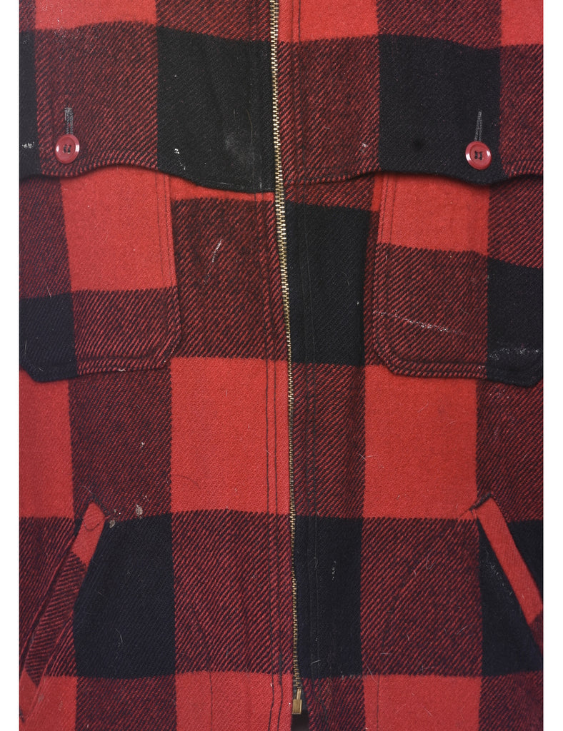 L.L. Bean Buffalo Check Wool Jacket - L