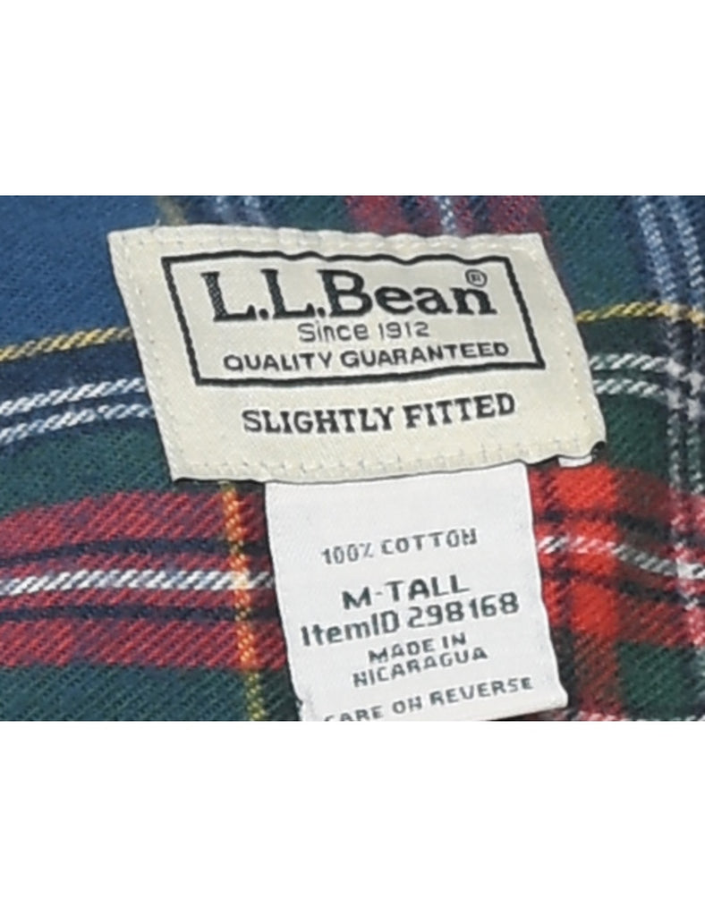 L.L. Bean Checked Navy & Red Shirt - M