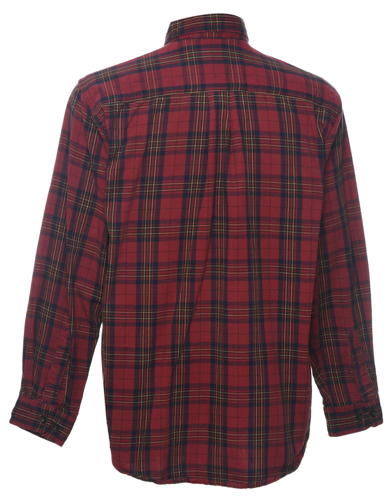 L.L. Bean Checked Red Flannel Shirt - M