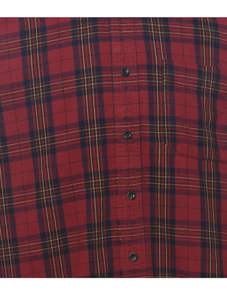 L.L. Bean Checked Red Flannel Shirt - M