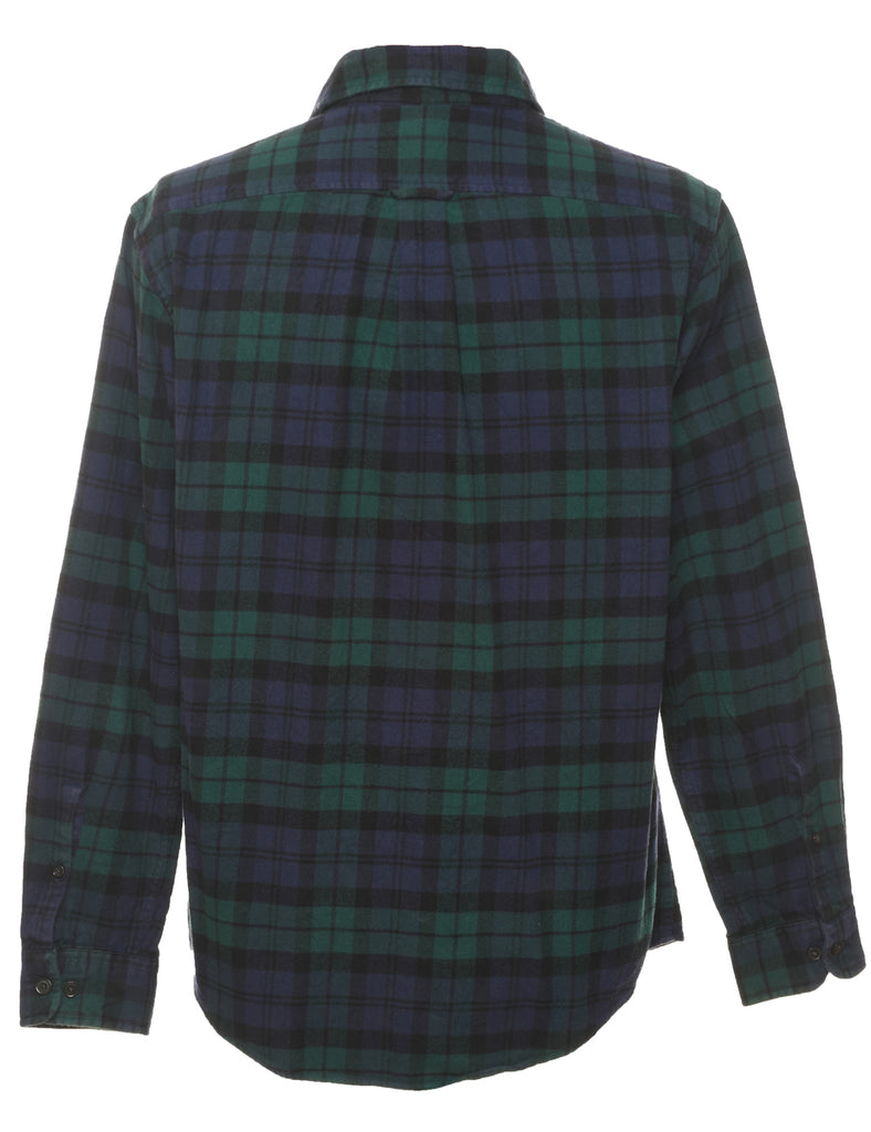 Land's End Checked Flannel Shirt - M
