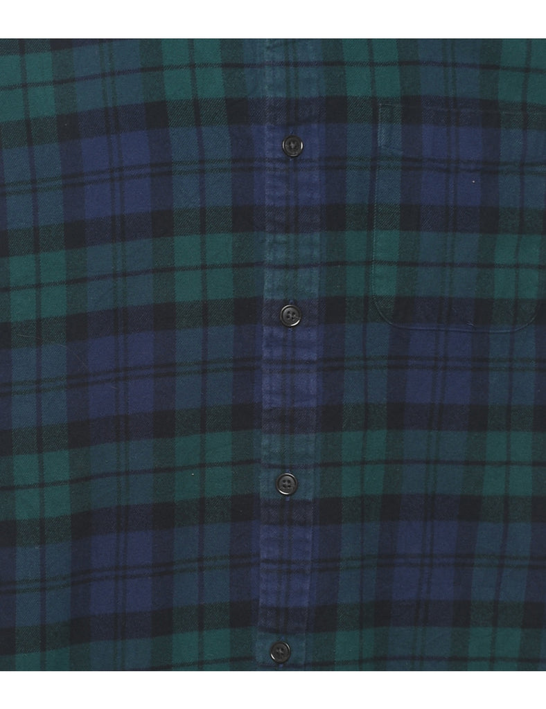 Land's End Checked Flannel Shirt - M