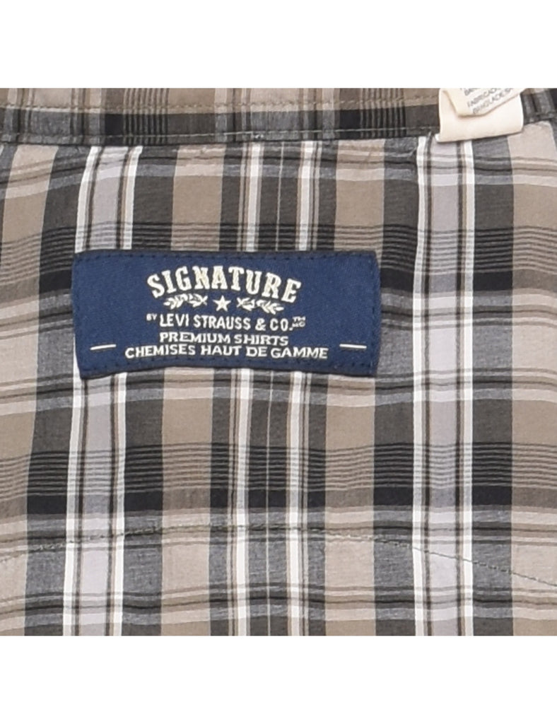 Levi's Checked Beige & Grey Shirt - L