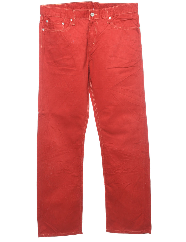 Levi's Red Straight-Fit Trousers - W34 L32