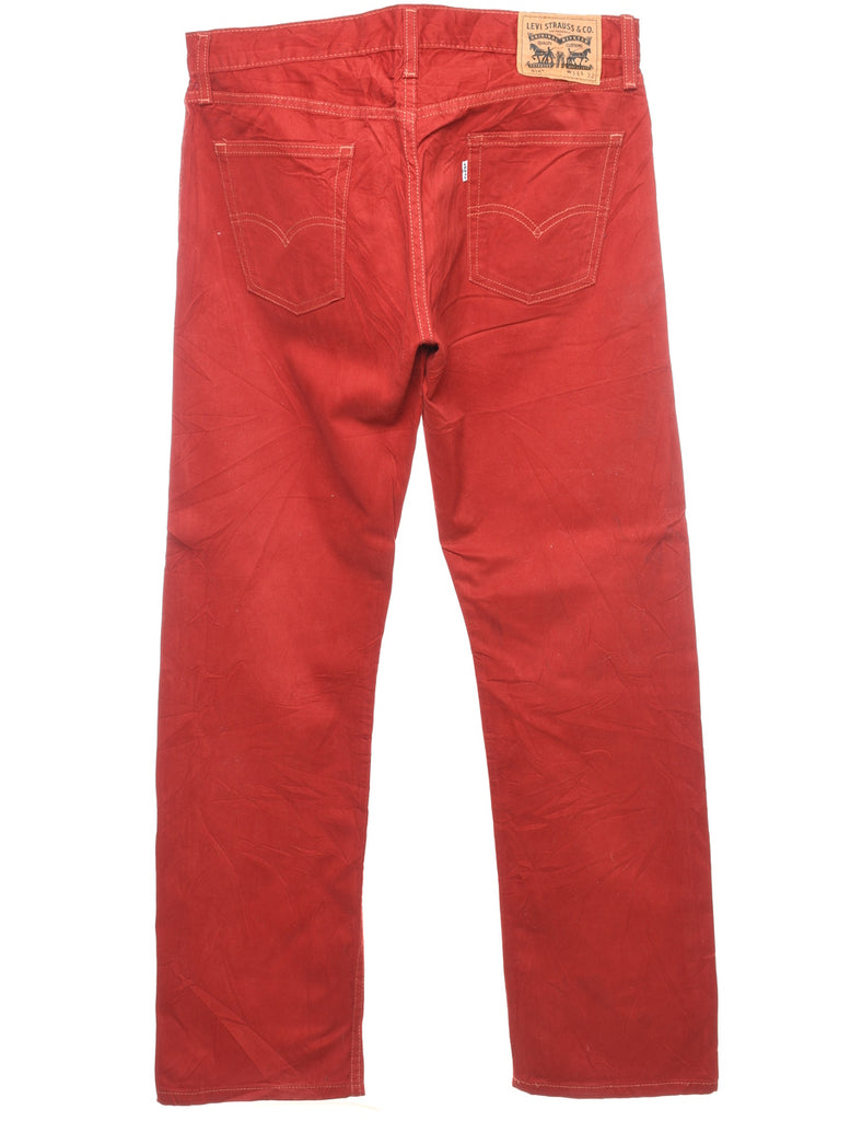 Levi's Red Straight-Fit Trousers - W34 L32