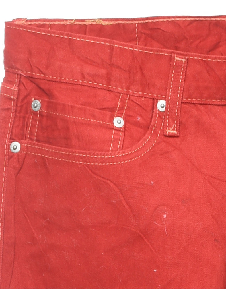 Levi's Red Straight-Fit Trousers - W34 L32