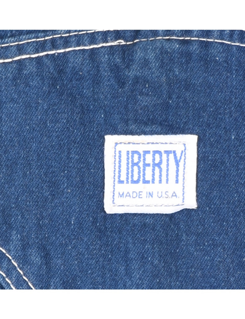 Liberty Dark Wash Denim Salopettes - XL