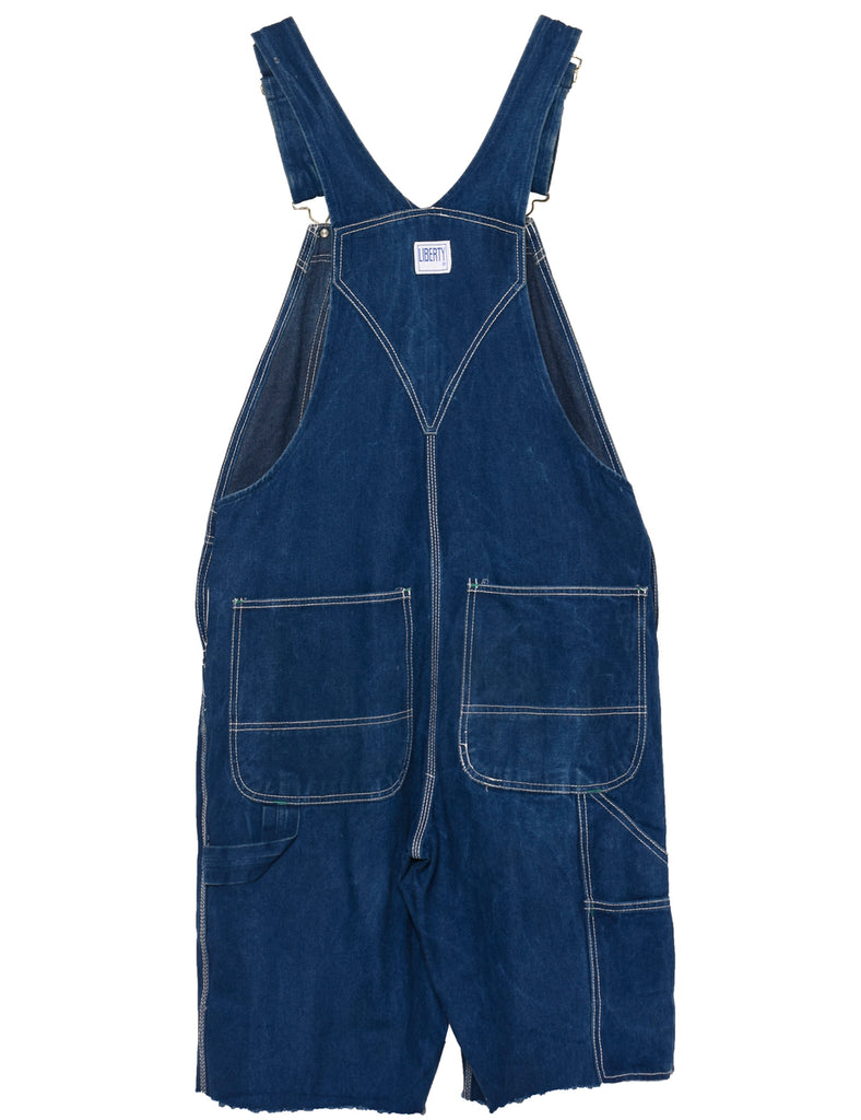 Liberty Dark Wash Dungaree Salopettes - L