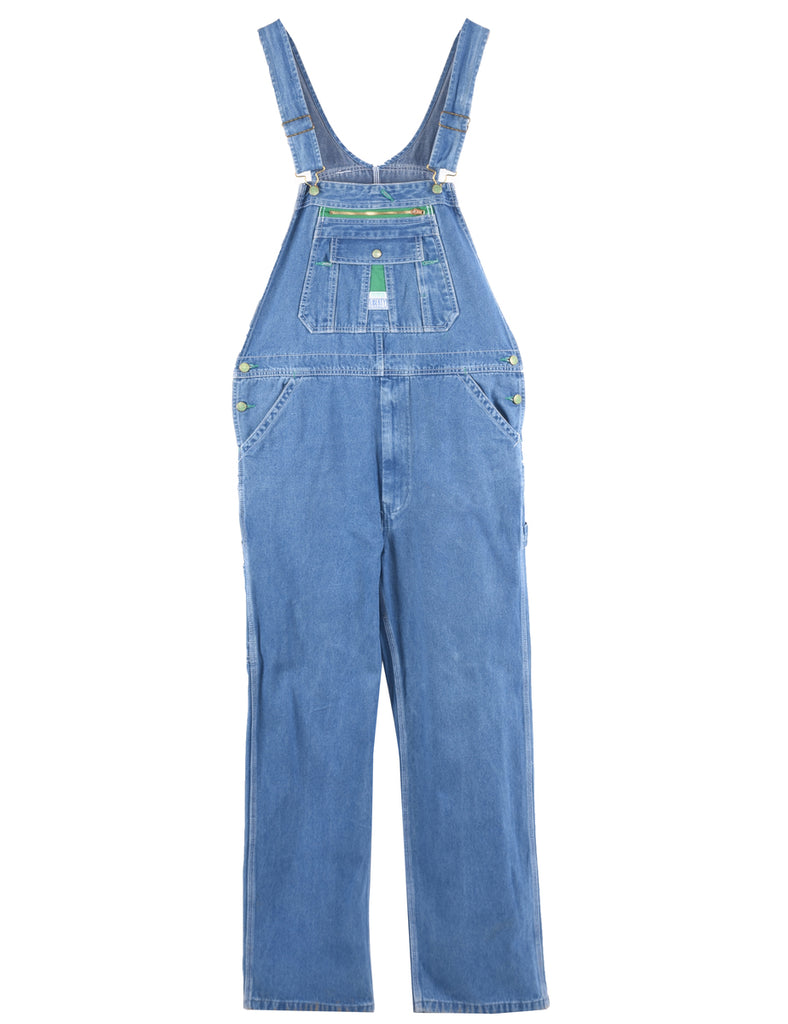 Liberty Light Wash Denim Salopettes - XL