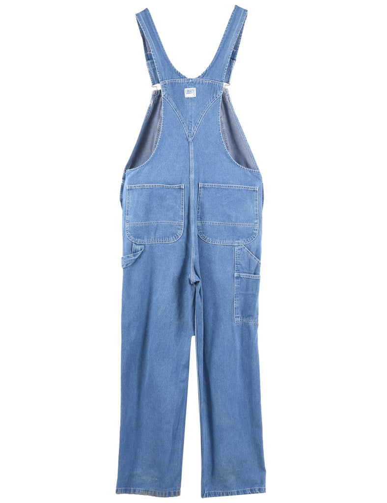 Liberty Light Wash Denim Salopettes - XL