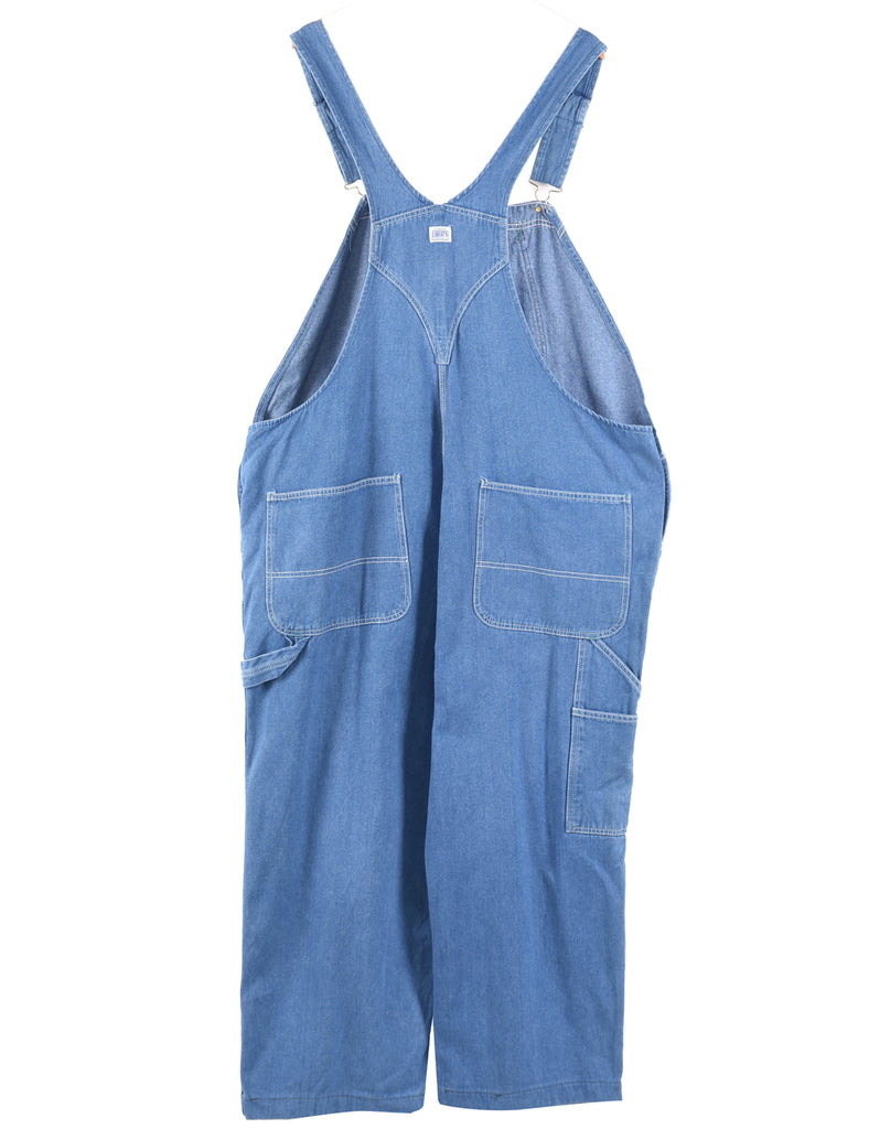 Liberty Light Wash Denim Salopettes - M