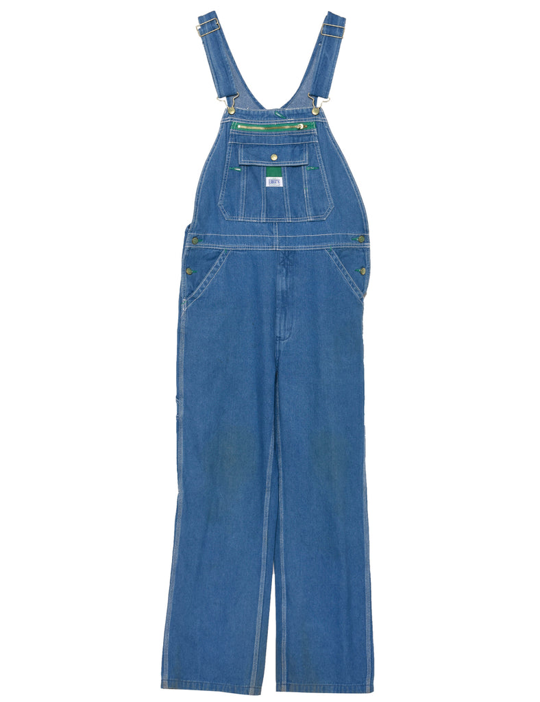 Liberty Light Wash Dungaree Salopettes - M