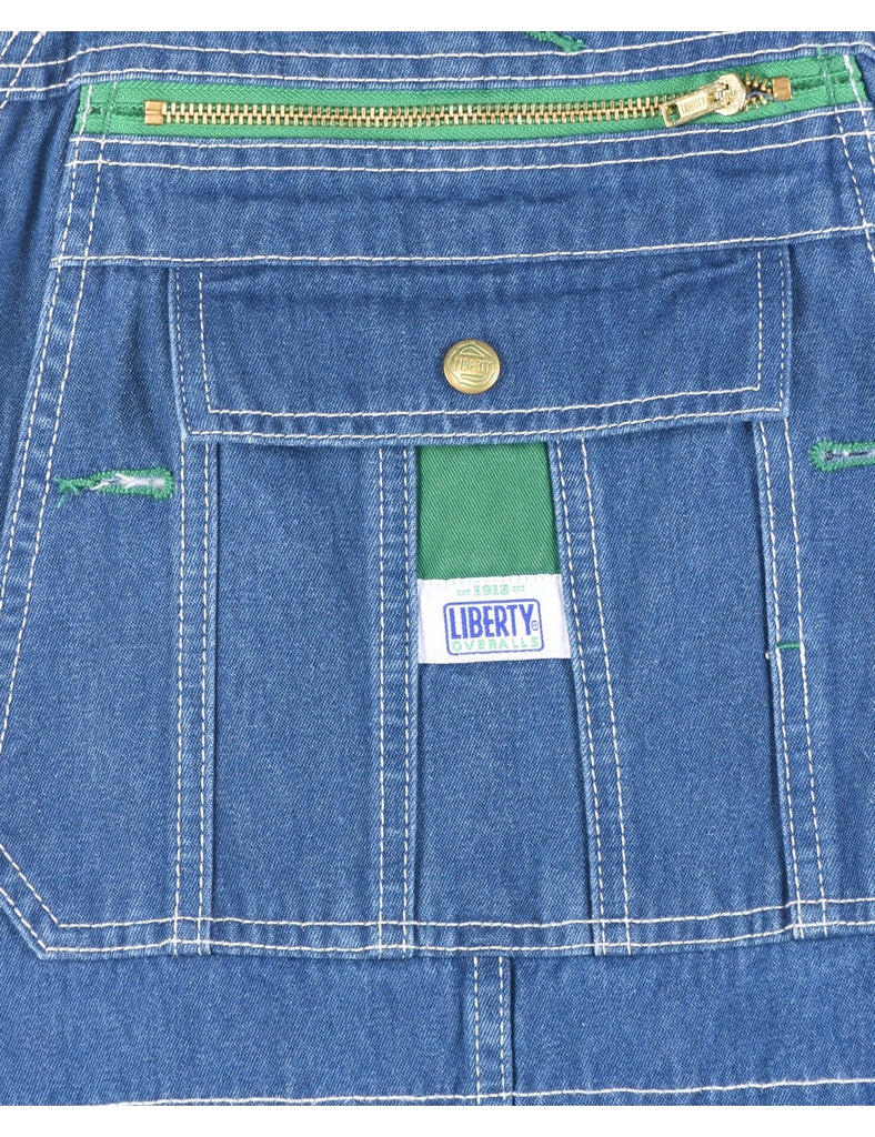 Liberty Medium Wash Denim Salopettes - L