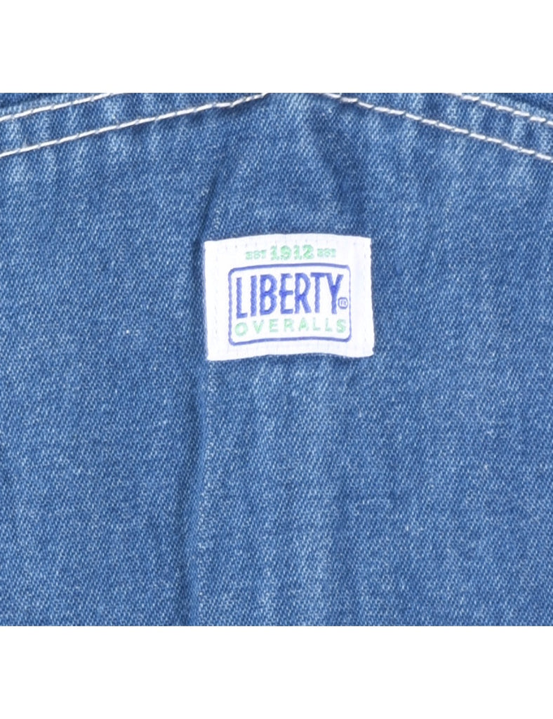 Liberty Medium Wash Denim Salopettes - L