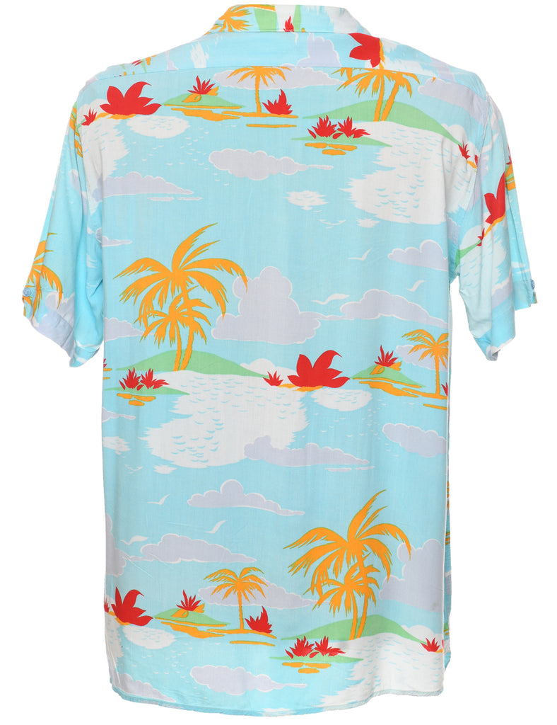 Light Blue Hawaiian Shirt - M
