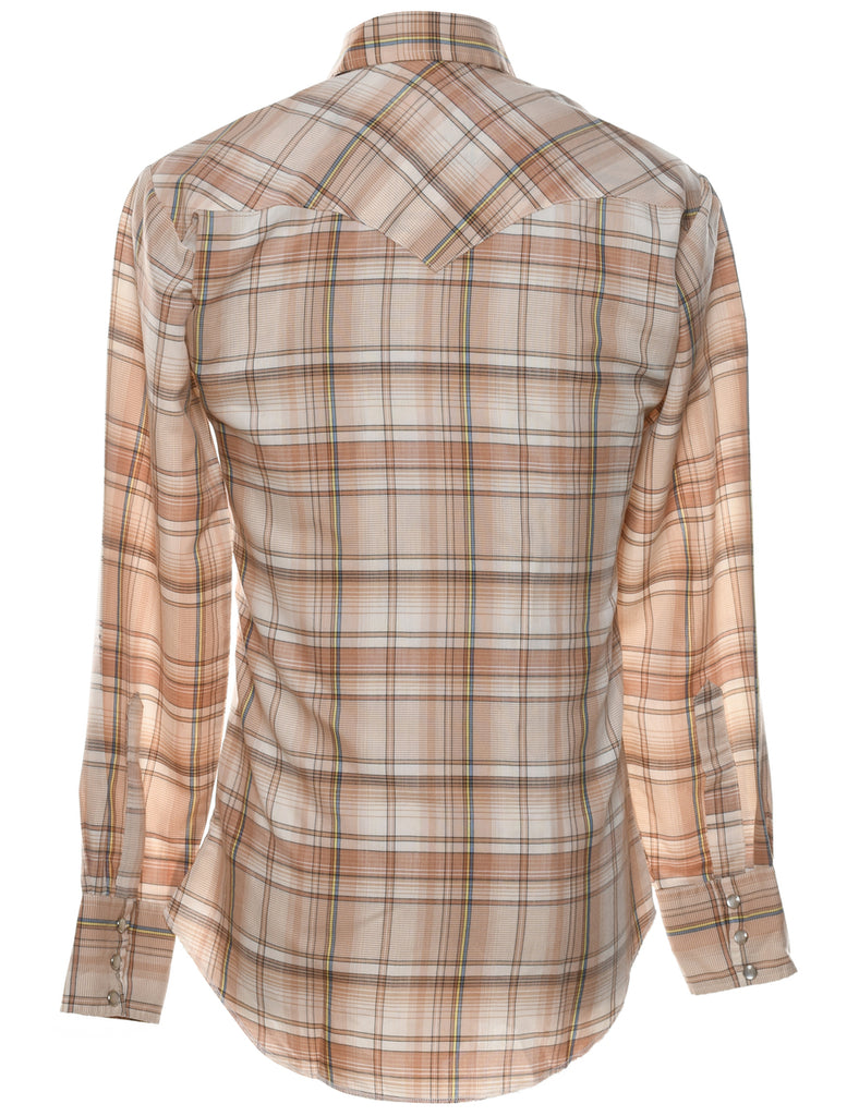 Light Brown Checked Shirt - M