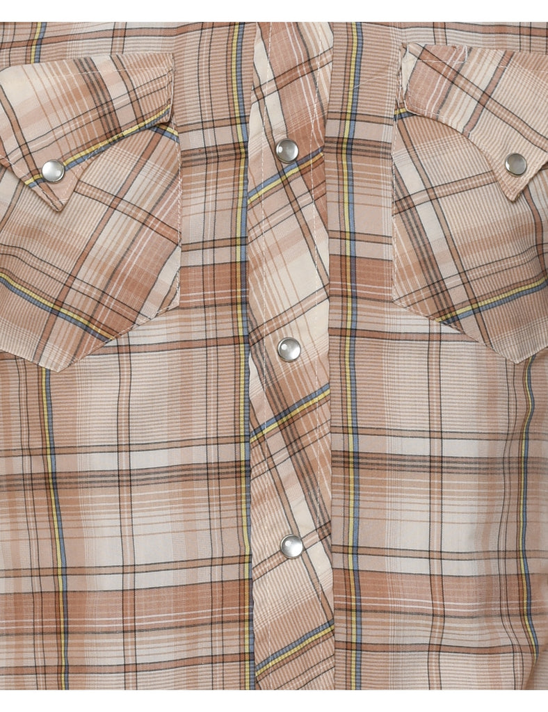 Light Brown Checked Shirt - M