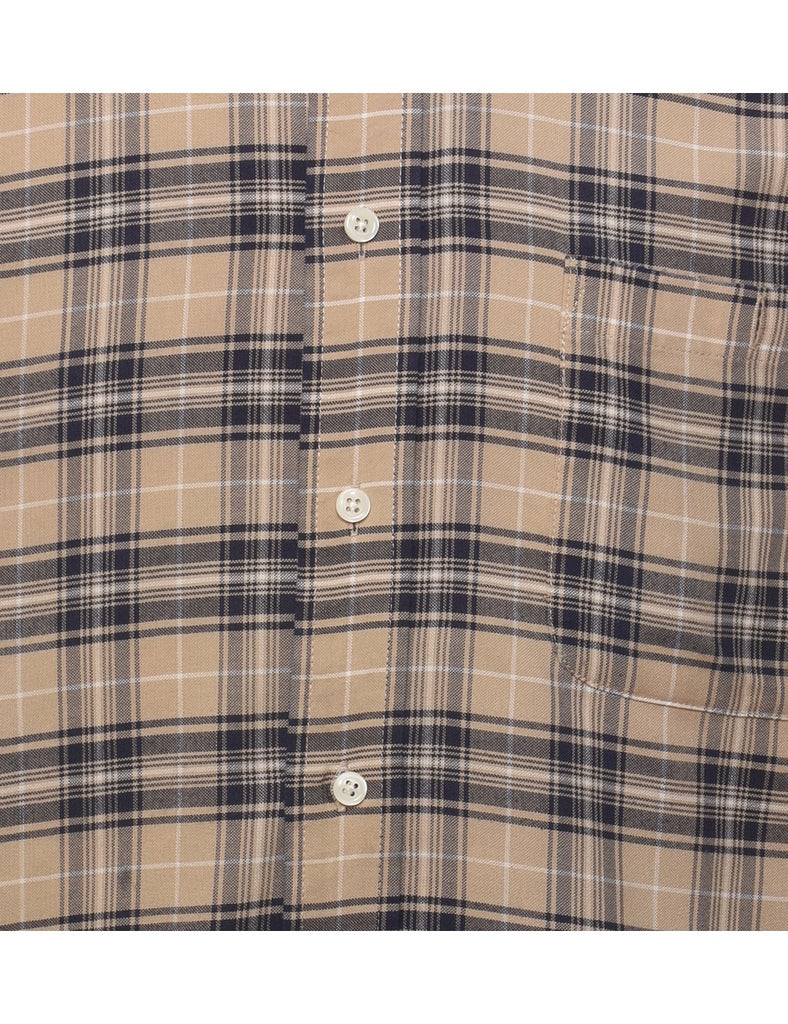 Light Brown Checked Shirt - M