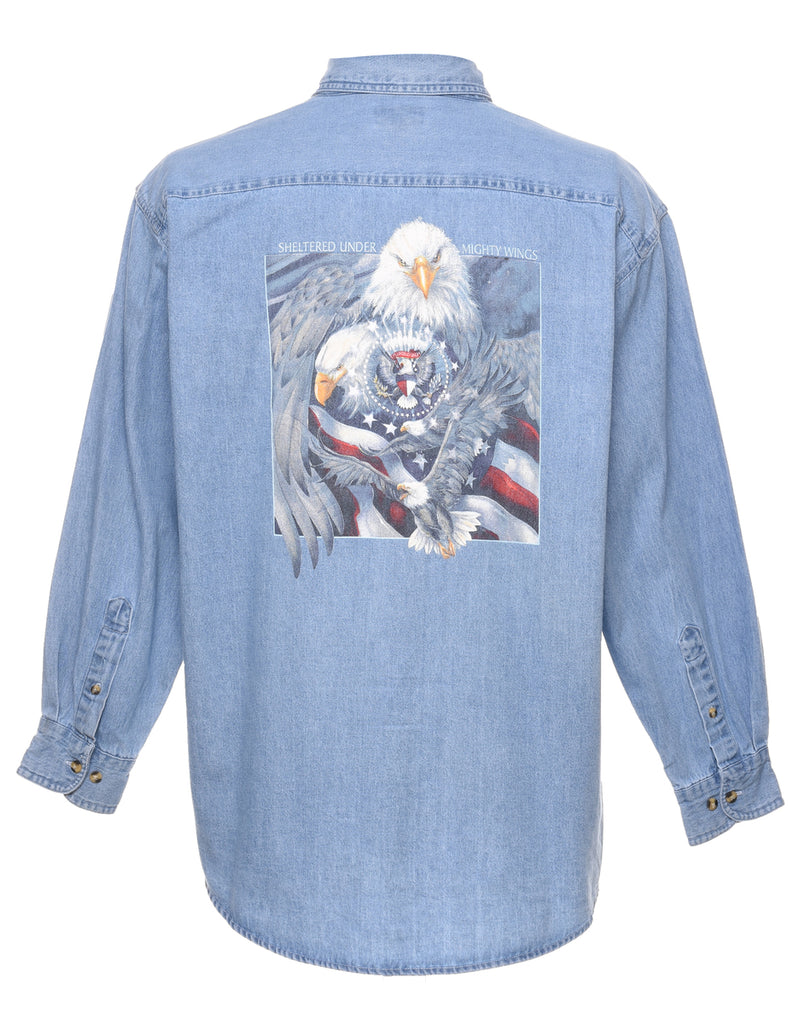 Light Wash Denim Shirt - M