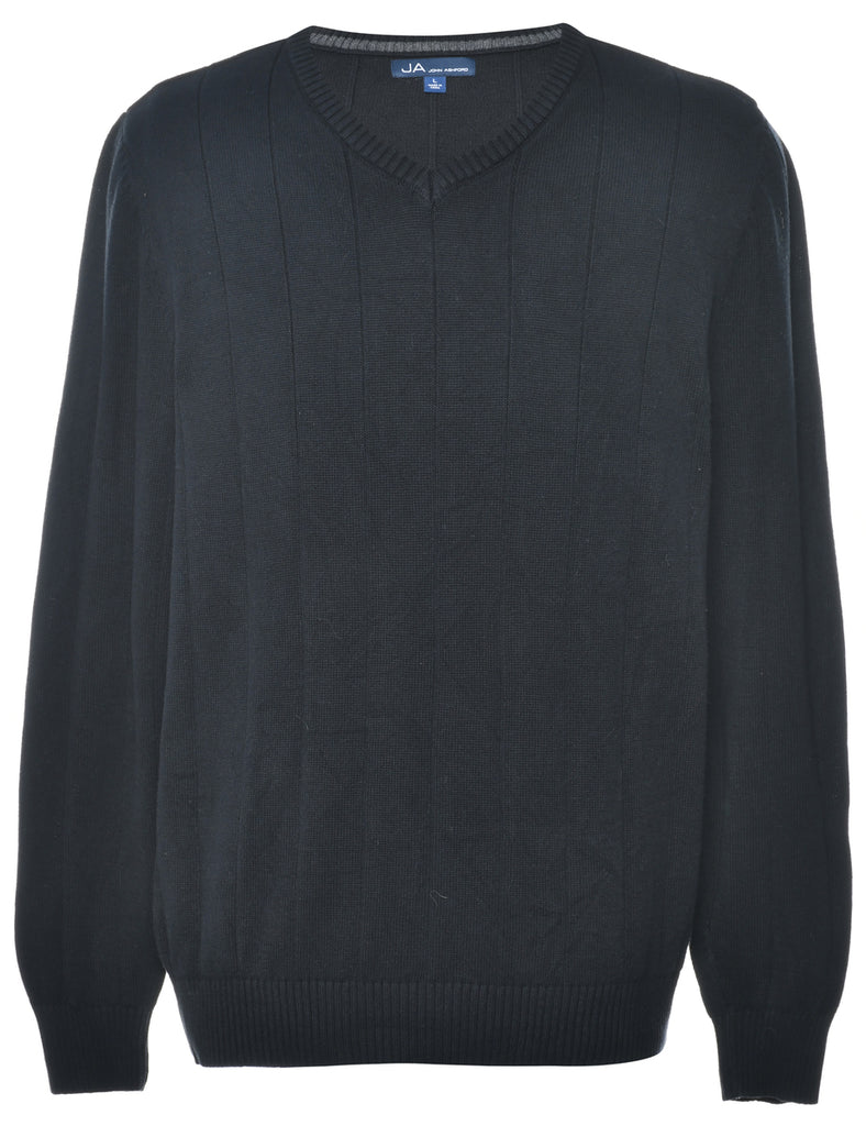 Long Sleeved Black Jumper - L