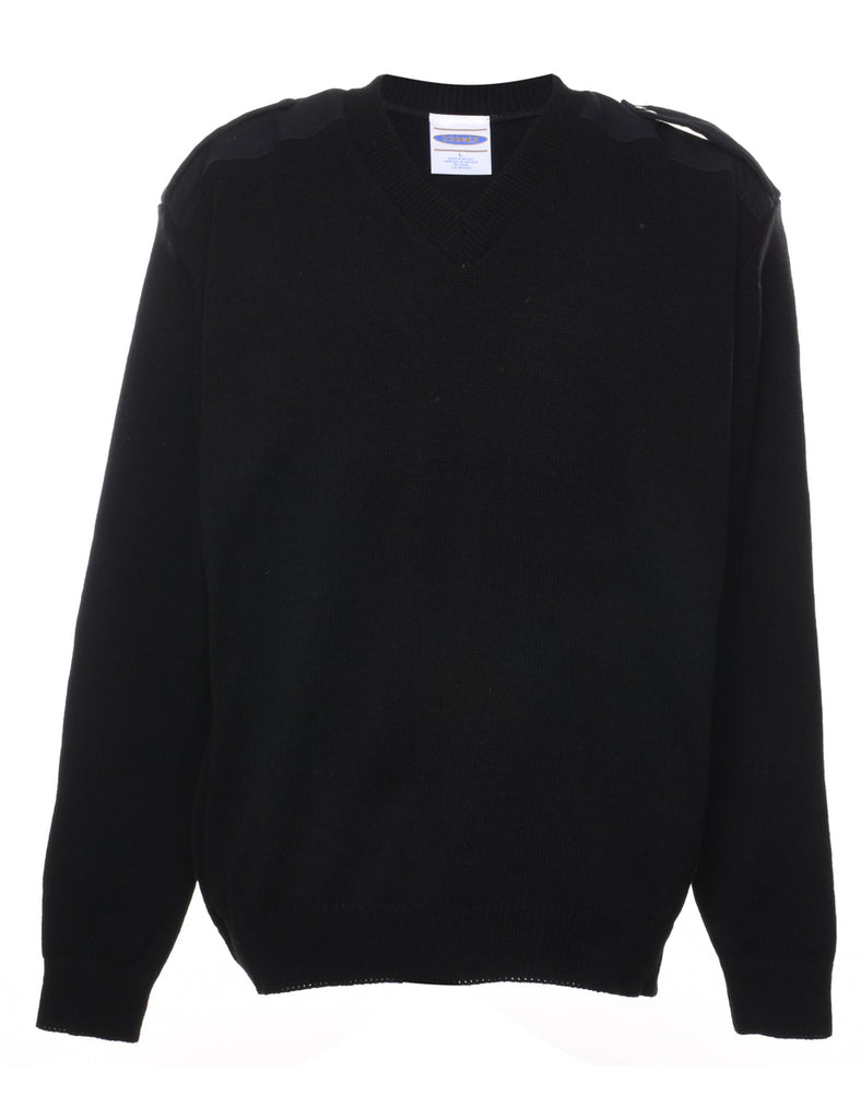 Long Sleeved Black Jumper - L