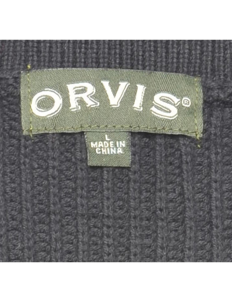 Long Sleeved Black Jumper - L