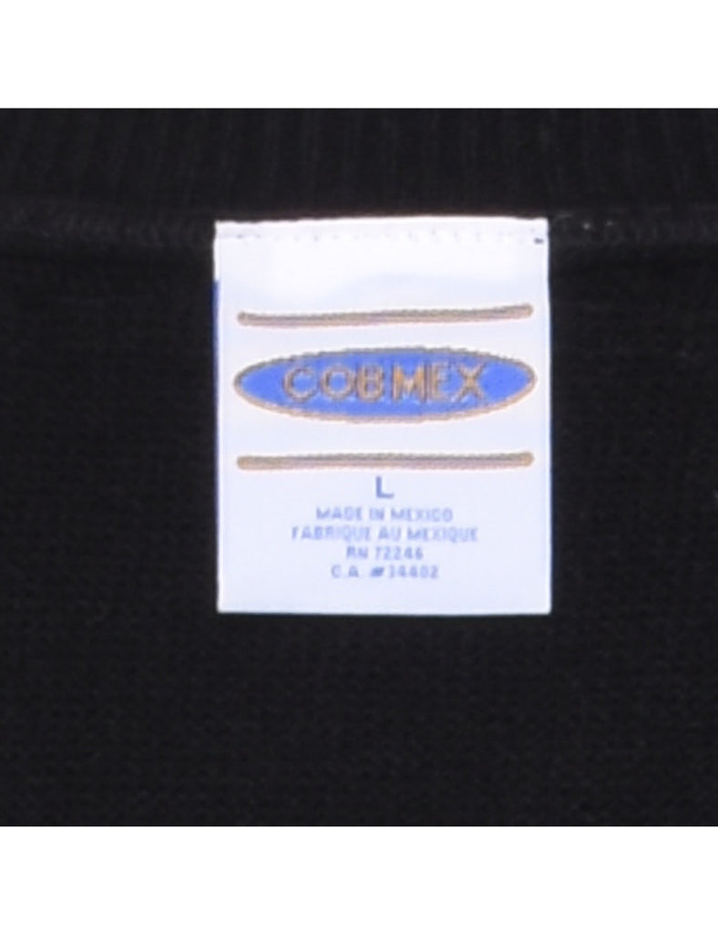 Long Sleeved Black Jumper - L