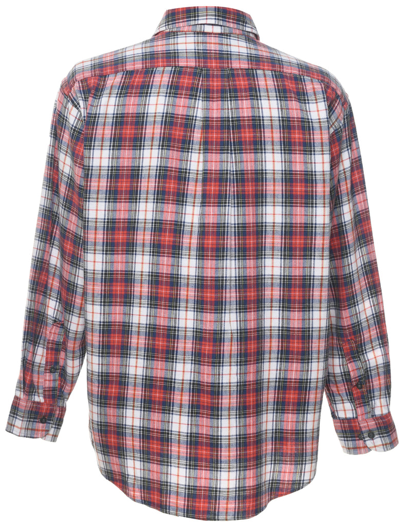 Long Sleeved Checked Multi-Colour Flannel Shirt - L