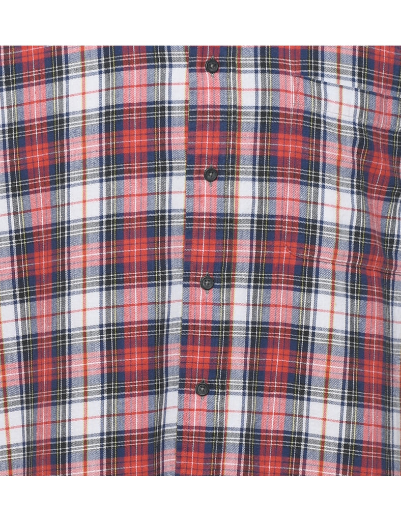 Long Sleeved Checked Multi-Colour Flannel Shirt - L