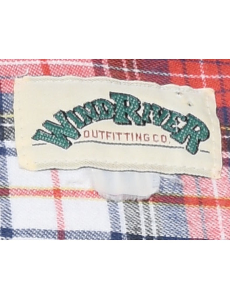 Long Sleeved Checked Multi-Colour Flannel Shirt - L