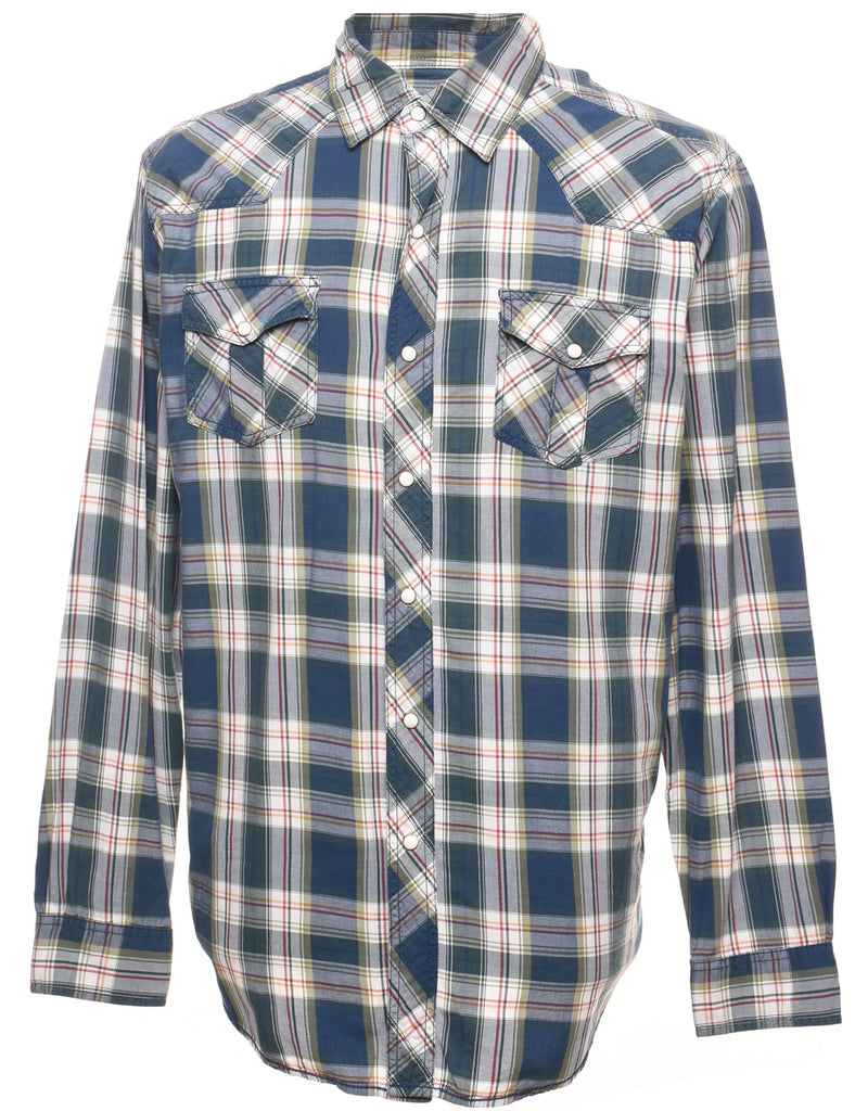 Long Sleeved Checked Multi-Colour Shirt - L