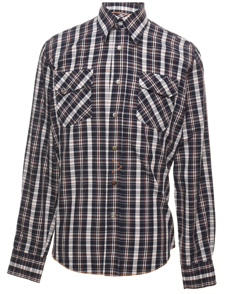 Long Sleeved Checked Shirt - M