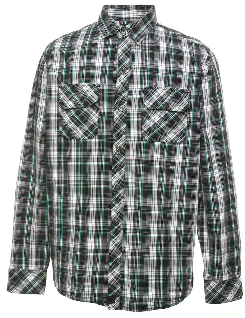 Long Sleeved Checked Shirt - M