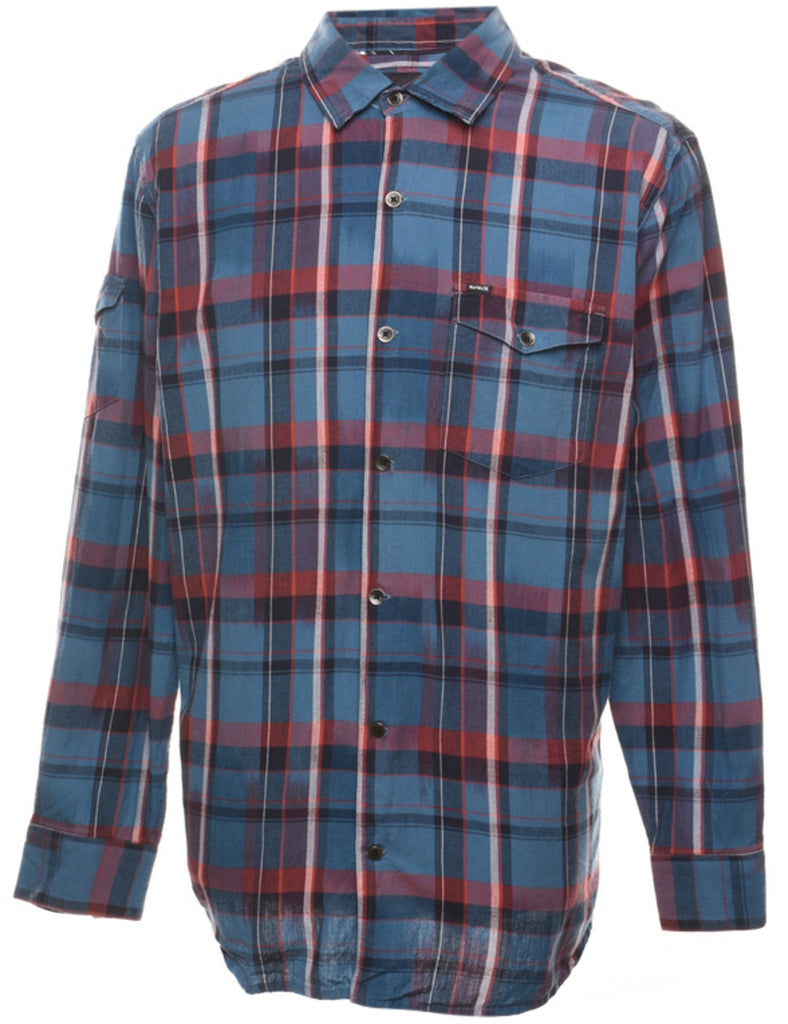 Long Sleeved Checked Shirt - XL