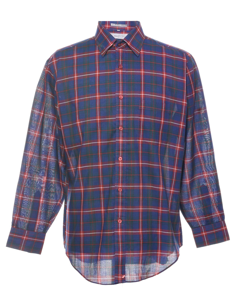 Long Sleeved Checked Shirt - M