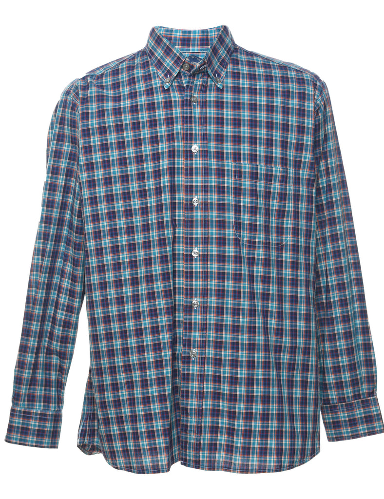 Long Sleeved Checked Shirt - L
