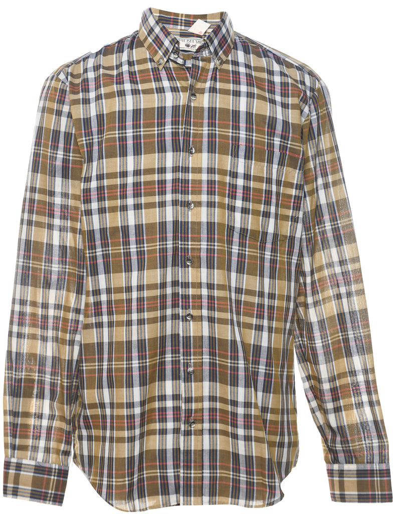 Long Sleeved Checked Shirt - M