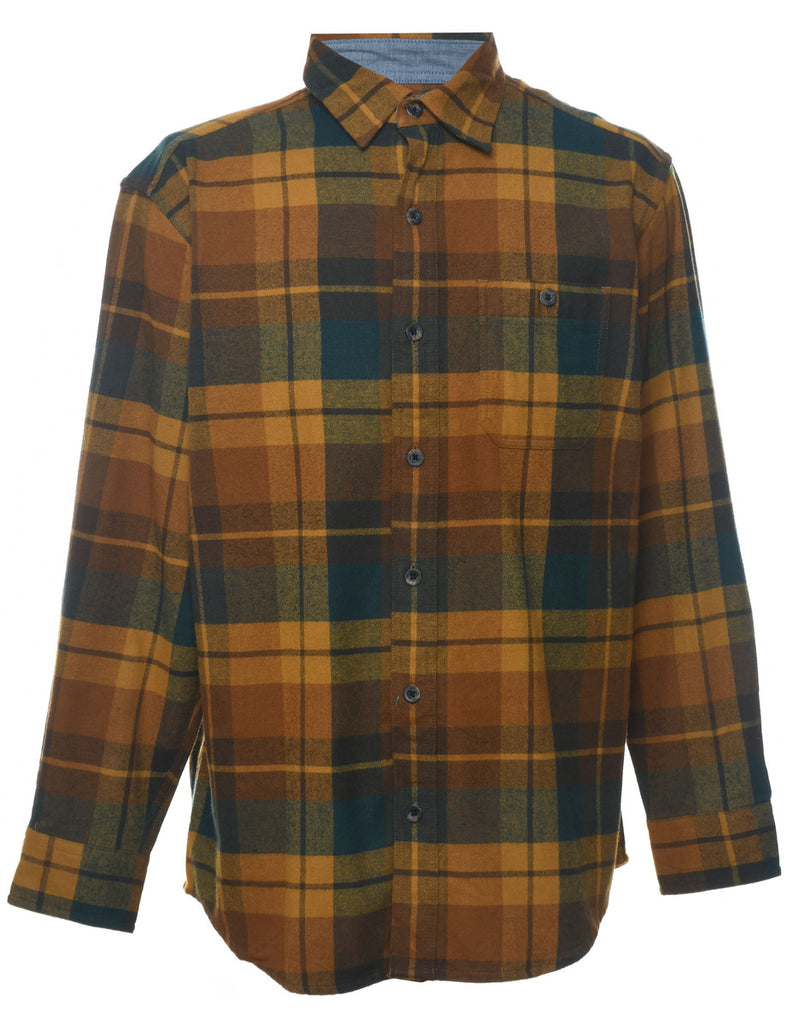 Long Sleeved Checked Shirt - M