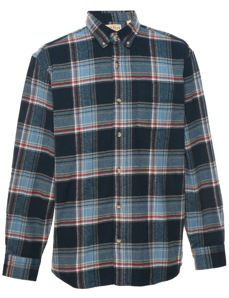 Long Sleeved Checked Shirt - L