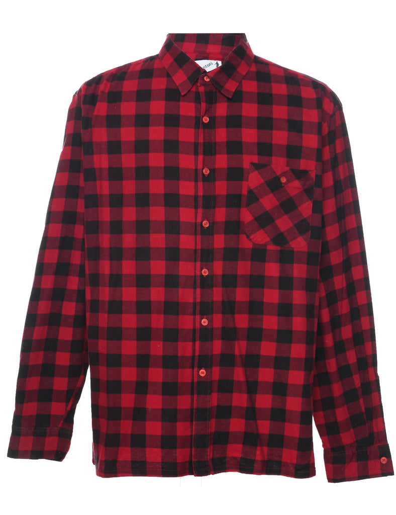 Long Sleeved Checked Shirt - XL