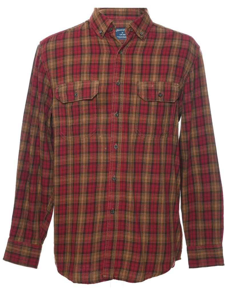 Long Sleeved Checked Shirt - M