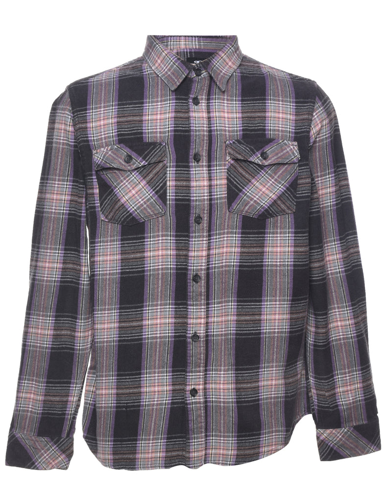 Long Sleeved Checked Shirt - M