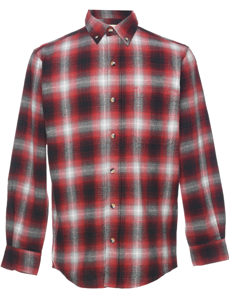 Long Sleeved Checked Shirt - S