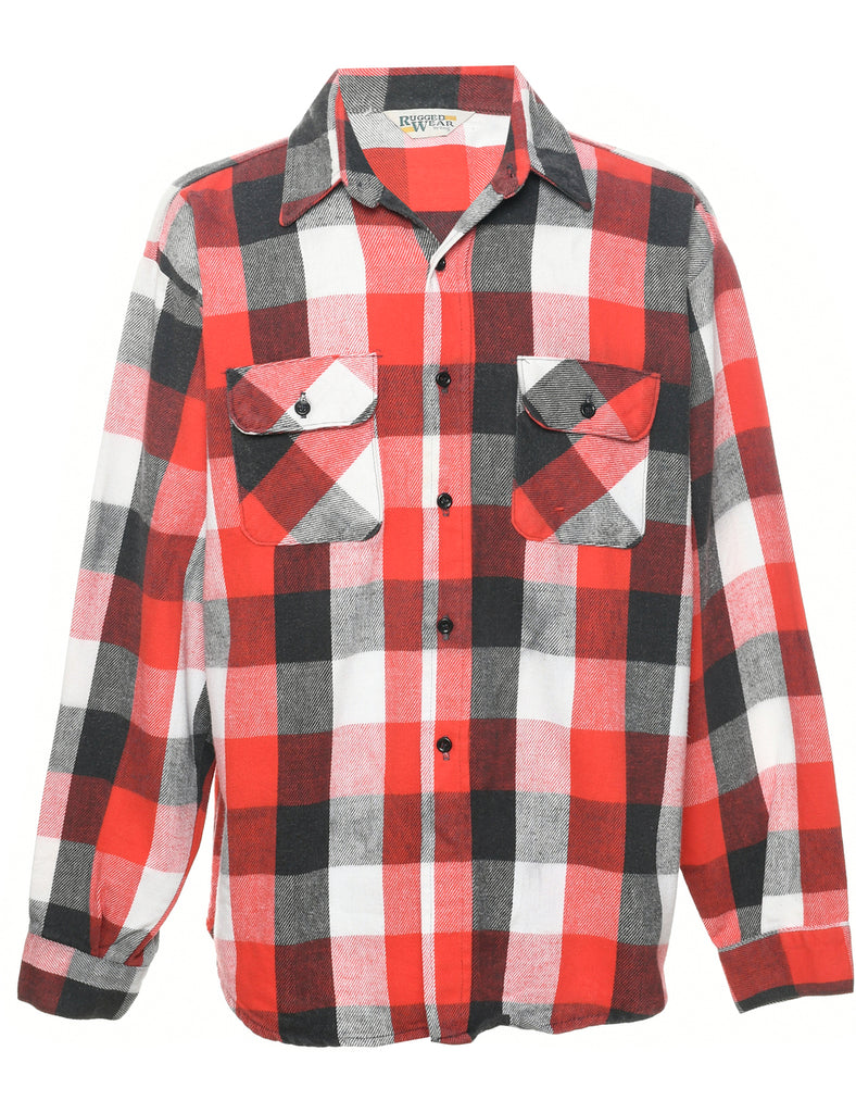 Long Sleeved Checked Shirt - XL