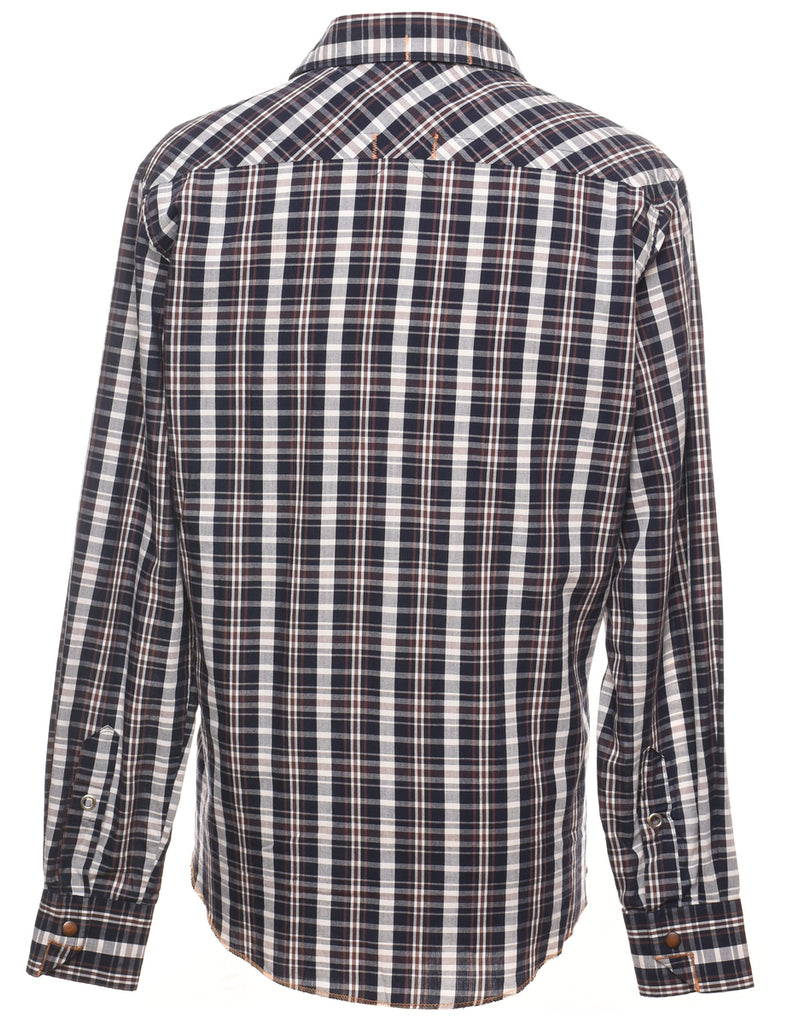Long Sleeved Checked Shirt - M