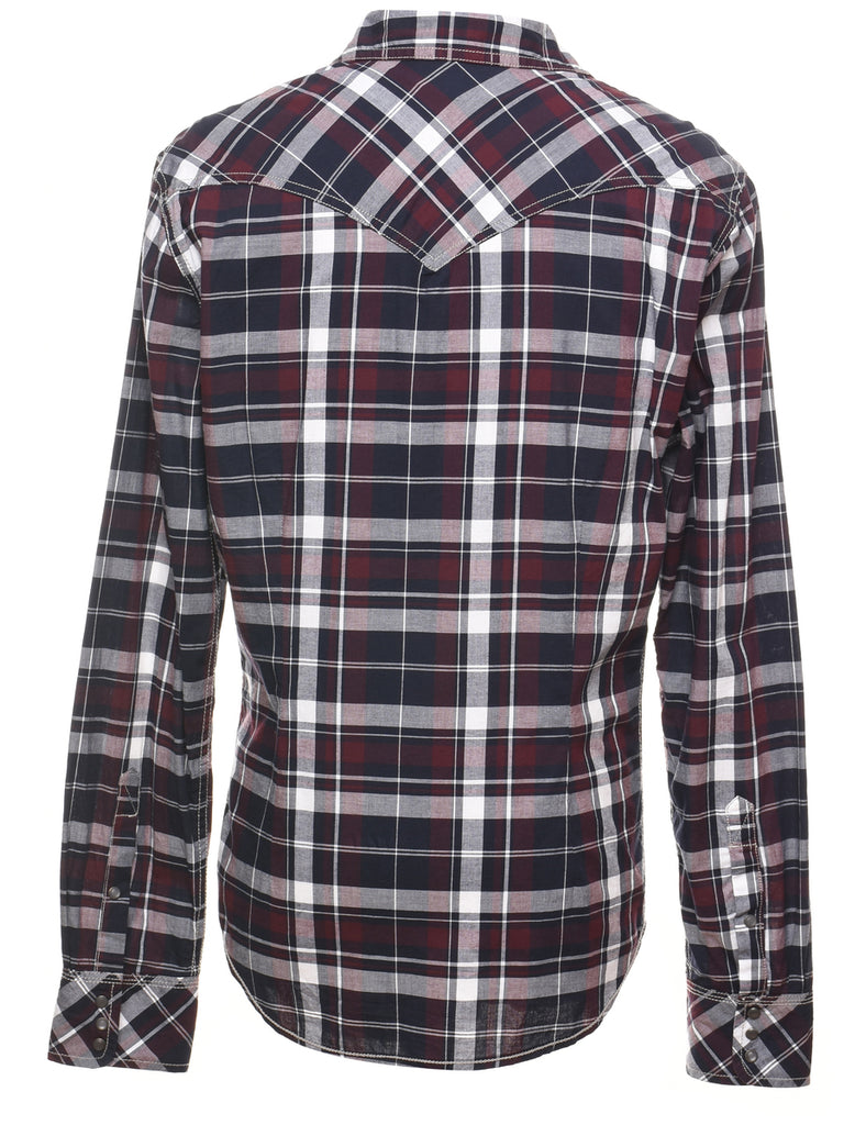 Long Sleeved Checked Shirt - M