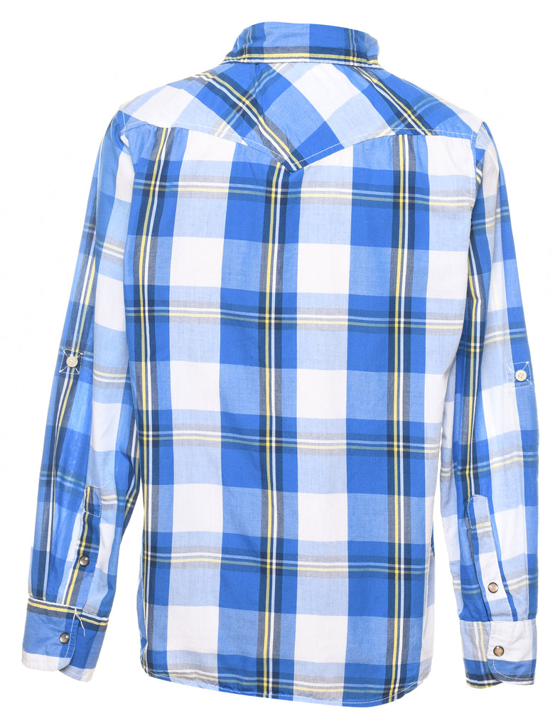 Long Sleeved Checked Shirt - L