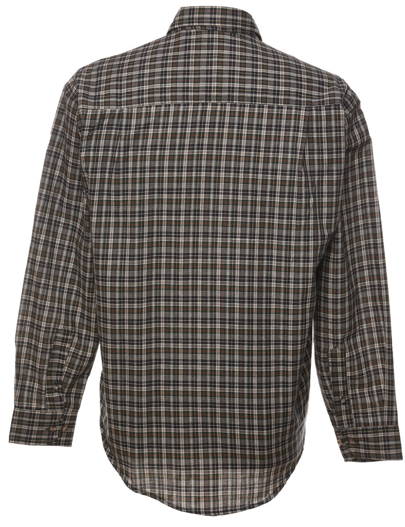 Long Sleeved Checked Shirt - L