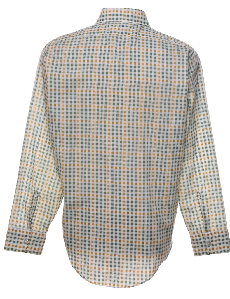 Long Sleeved Checked Shirt - L