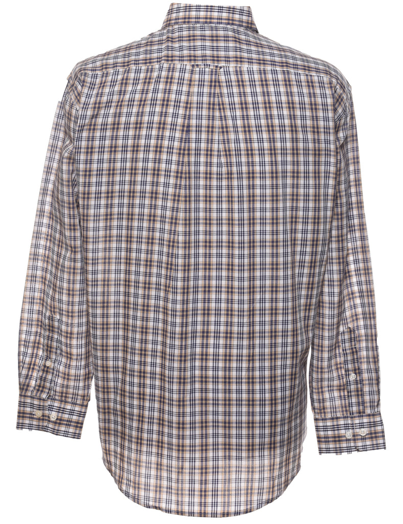 Long Sleeved Checked Shirt - L